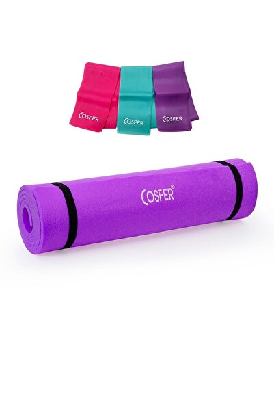 Cosfer Pilates Minderi Ve Pilates Band Seti - Mavi Spa-csf-6-5-set-mv