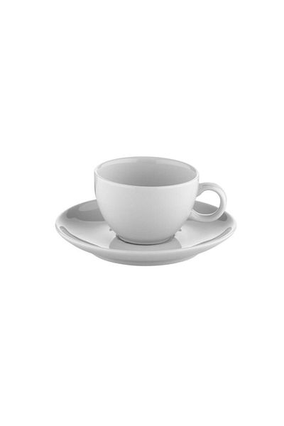 Kütahya Porselen Lima Turkish Coffee - 80Cc Cup with Saucer, 6 Pieces