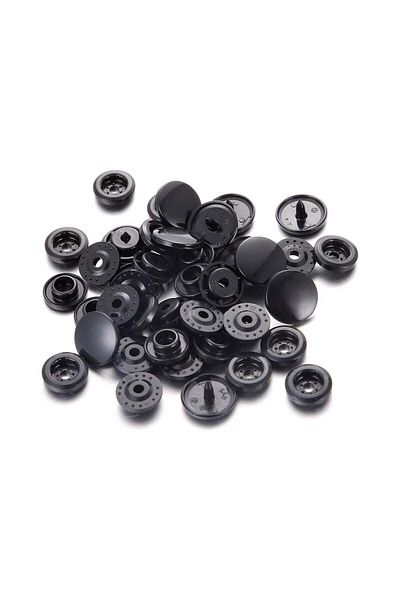 İşkur Makina Plastic Black Snap Button 200 Set 12.5mm