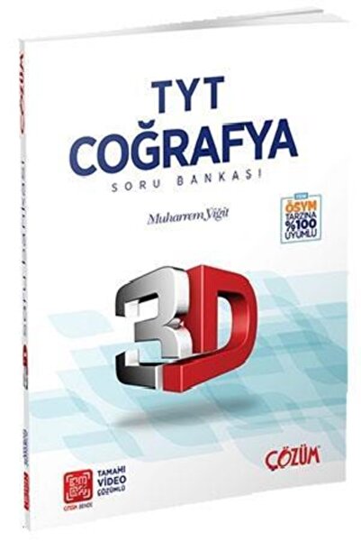 Çözüm Yayınları Tyt 3d Coğrafya Tamamı Video Çözümlü Soru Bankası | Muharrem Yiğit |