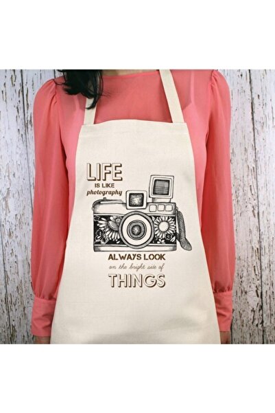 ART HEDİYE Vintage Photo Camera Permanent Printed Washable Kitchen Apron with...