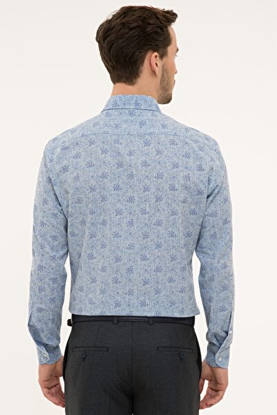 Pierre Cardin Ανοιχτό μπλε πουκάμισο Slim Fit