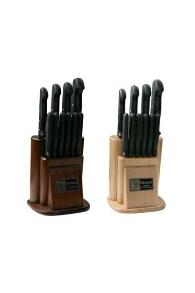 Sürbisa Sürmene Naturel Ahşap Standlı 10 Lu Bıçak Seti  61500