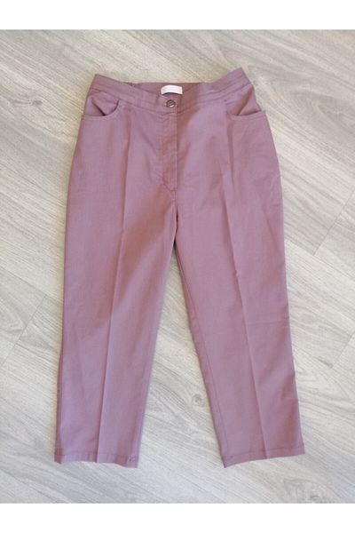 Paşalı High Waist Lycra Fabric - Canvas Capri