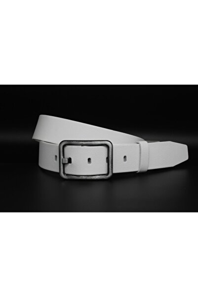 Livize Шкіряний жіночий ремінь 4 см білий