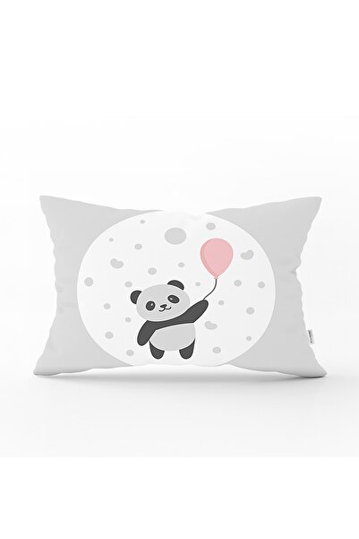 Realhomes Față de pernă dreptunghiulară imprimată digital pentru camera copiilor cu design drăguț cu panda