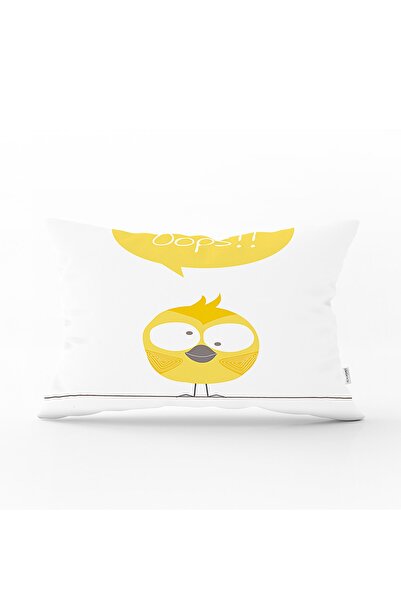 Realhomes Față de pernă dreptunghiulară imprimată digital pentru camera copiilor cu ursuleț pe fundal alb