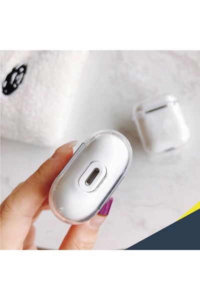 mooodcase Premium Silicone Flower Patterned Letter B Transparent 1st and 2nd Generation Compatible Wireless Headphone Case
