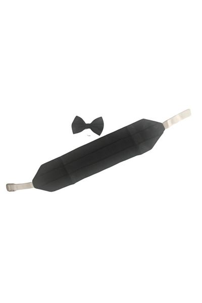 Dıgıl Kids Boy's Black Belt & Bow Tie Set -