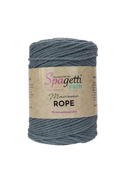 Spagettiyarn 3mm 500g Καπνιστό 2 Twist Rope Macrame Twine