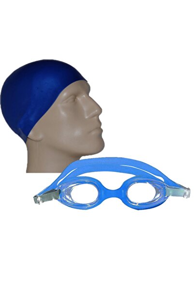 Povit Antifog Children's Swimming Goggles Silicone Bonnet Set