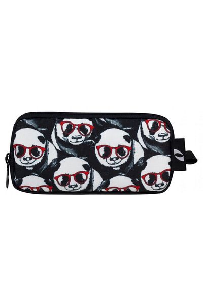ÜMİT ÇANTA Cennec Glasses Panda Printed Pencil Bag (Two Compartments)