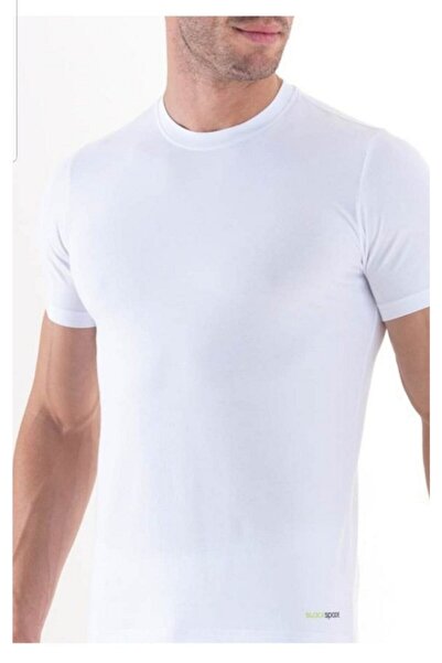 Blackspade Men's White Modal Undershirt Silver 9308