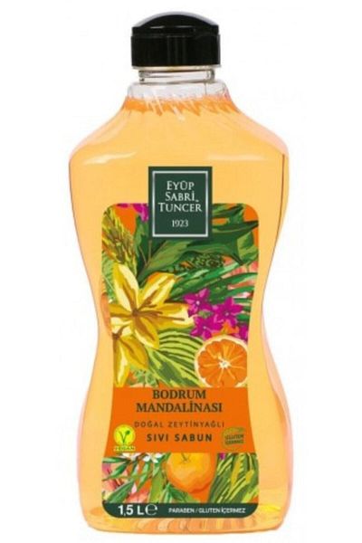 Eyüp Sabri Tuncer Natural Olive Oil Liquid Soap Ocean - 2 PCS / Bodrum Tangerine 1500 Ml - 2 PCS