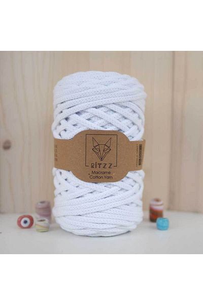 Ritzz Λευκό βαμβακερό Macrame xl