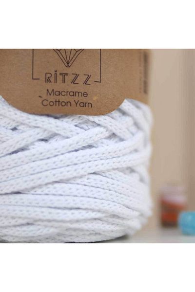 Ritzz Λευκό βαμβακερό Macrame xl