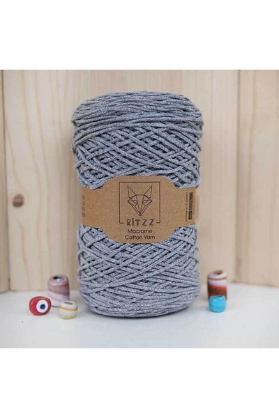 Ritzz Γκρι βαμβακερό Macrame Slim 003