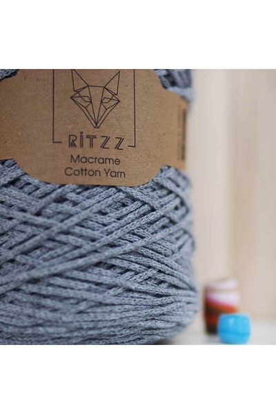 Ritzz Γκρι βαμβακερό Macrame Slim 003