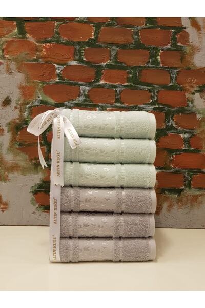 Özdilek Camellia Рушник 6 шт. Сірий Крем М'ята