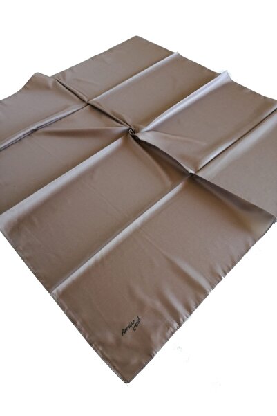 Armine Cappucino Rengi Düz Renk Trend Twill Eşarp