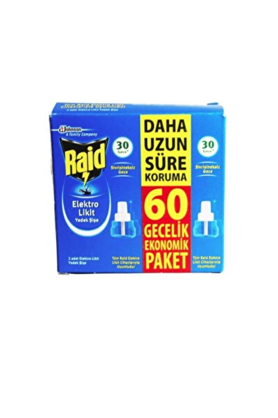 Raid 60 Gece Elektro Likit Sinek Kovucu Cihaz İçermez (SADECE 2 YEDEK)
