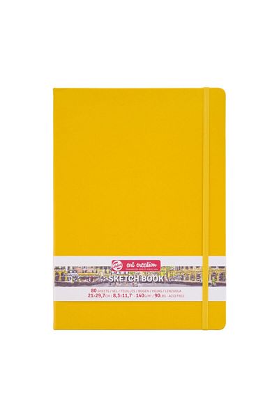 Talens Sketchbook Hard Cover Sketch Drawing Book 21x29 Cm.A4 140 Gr 80 Yp Pastel Yellow
