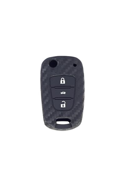 C9 Hyundai I30 I20 Tucson - Carbon Silicone Key Case Compatible