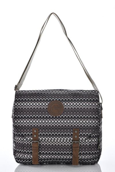 NATIONAL GEOGRAPHIC Τσάντα Unisex με μαύρο σχέδιο Messenger N07102.69