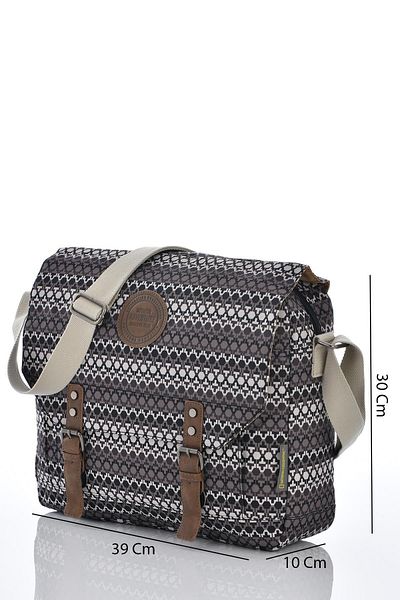 NATIONAL GEOGRAPHIC Τσάντα Unisex με μαύρο σχέδιο Messenger N07102.69