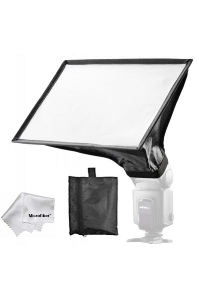 Tianya Tepe Kafa Flaş Flash için 20x30cm Softbox Canon Nikon Sony Fujifilm Olympus Pixel Yongnuo Godox  vb.