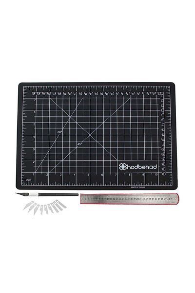 hodbehod A4 Black Hobby Cutting Mat Set Double Sided Cutting Mat Set