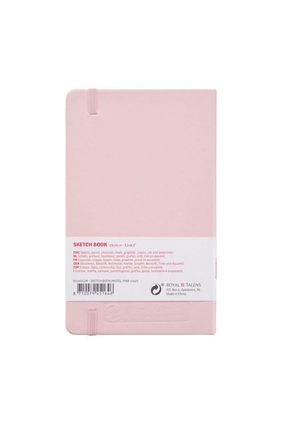 Talens Sketchbook Hard Cover Sketch Drawing Book 13x21 Cm.A5 140 Gr 80 Yp Pastel Pink