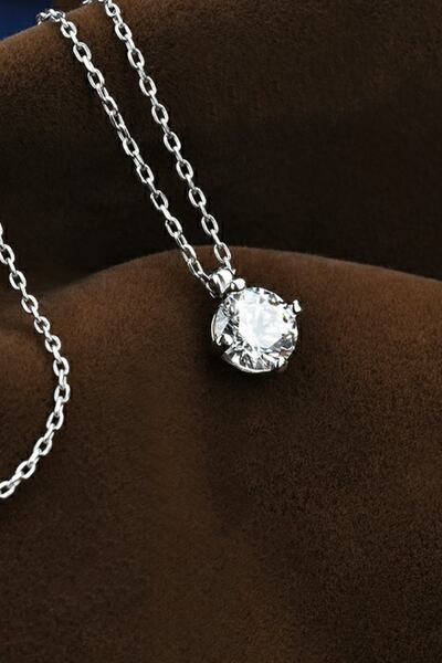 Crystal Diamond Zirconia 1.25 Carat Tektaş Kolye