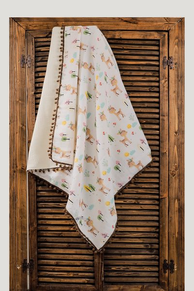 FG Store Double Layer 100% Cotton Muslin Blanket - Multi-Purpose (80X100)