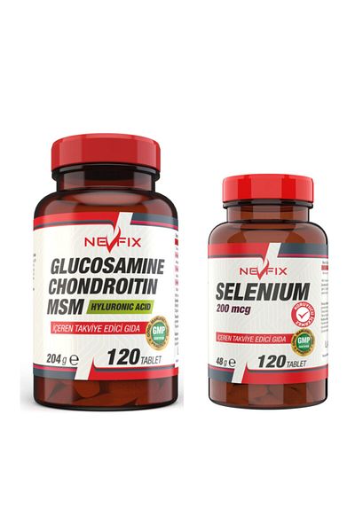 Nevfix Glucosamine 120 Tablets Chondroitin Msm Eggshell Yellow Selenium 120 Tabs
