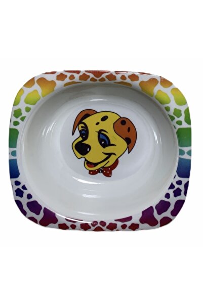 ggs Baby Food Plate Dog Form Set of 5 Melamine Square