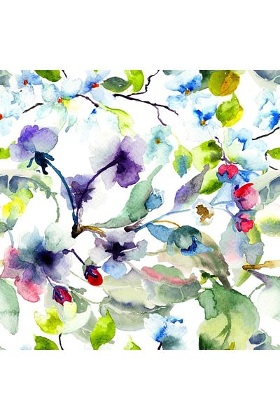 Alacastore Față de masă rezistentă la pete cu design special cu model floral acuarelă 120x140cm