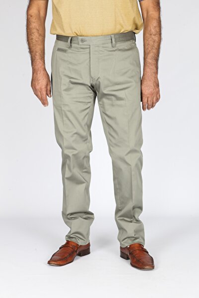 Erkek Yeşil Pamuklu Regular Fit Pantolon