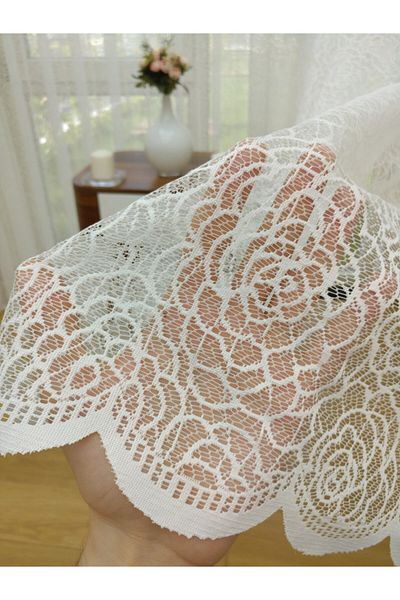Esse Home Custom Knitted Textured Tulle Curtain, 550x260, Tight Pleat, 1/3