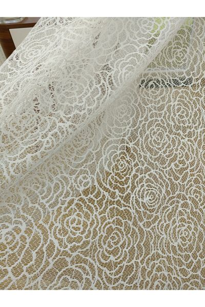 Esse Home Custom Knitted Textured Tulle Curtain, 550x260, Tight Pleat, 1/3