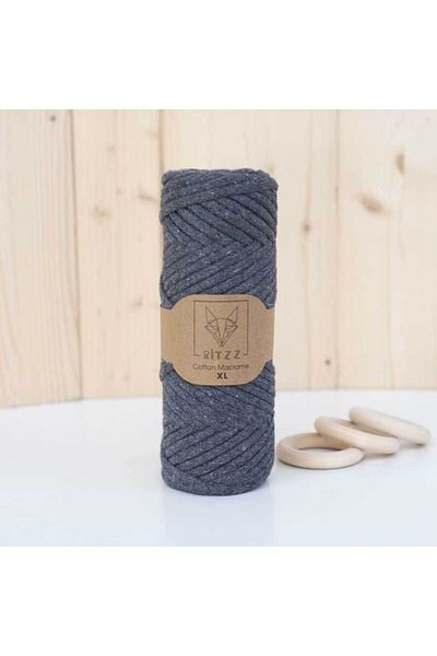 Ritzz Flat Cotton Macrame Xl // 004 // Σκούρο Γκρι
