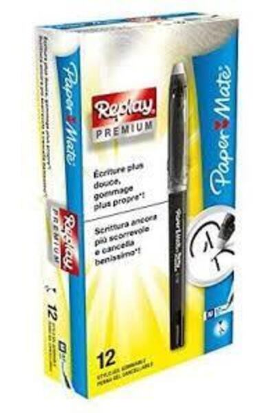 Paper-Mate زميل الورق1901322 قلم الكرة الدوارة Replay Premium Gel 0.7 مم أسود...