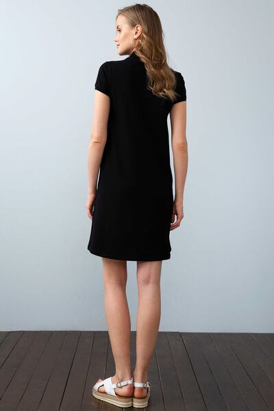 U.S. Polo Assn. Μαύρο Γυναικείο Πλεκτό Φόρεμα