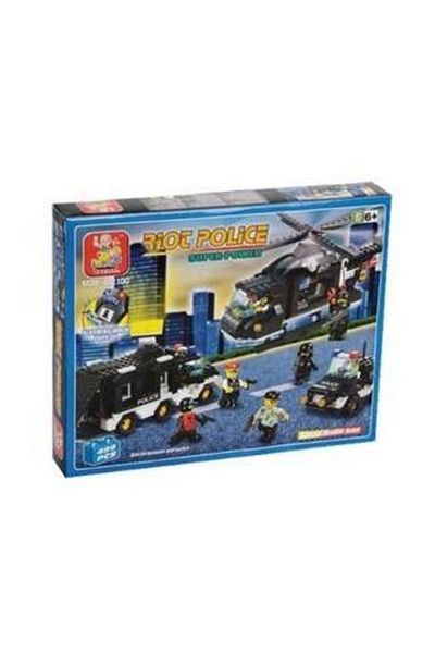 Sluban Riot Police Special Flexible Team Building Set 499 PCS with 4 Mini Figures