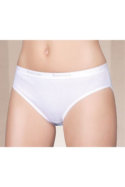 Berrak Set de 6 chiloți 100% bumbac cu elastic lat pentru femei 2065