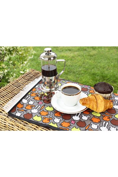No Muffin For You Woven Fabric American Service - Plate Mat (Rectangular - Tasseled)