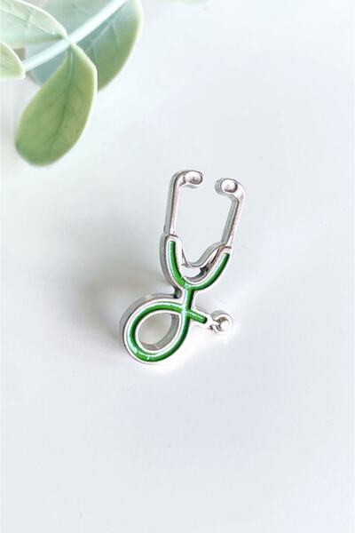 Bikutumutluluk Yeşil Steteskop Doktor Rozet