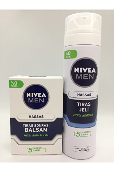 NIVEA Hassas Tıraş Jeli 200 Ml+ Hassas Tıraş Sonrası Balsam 100 Ml
