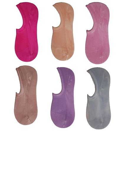 socksbox Γυναικείες πολύχρωμες κάλτσες 6 ζευγαριών οικονομικά Bamboo Invisible Sneakers
