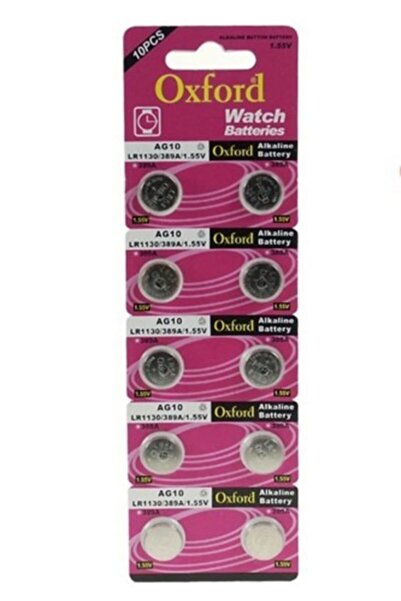 Oxford 10 Adet 189 Alkaline Lr54 Ag10 V10ga Lr 1130 389 Sr1130 Düğme Terazi S...
